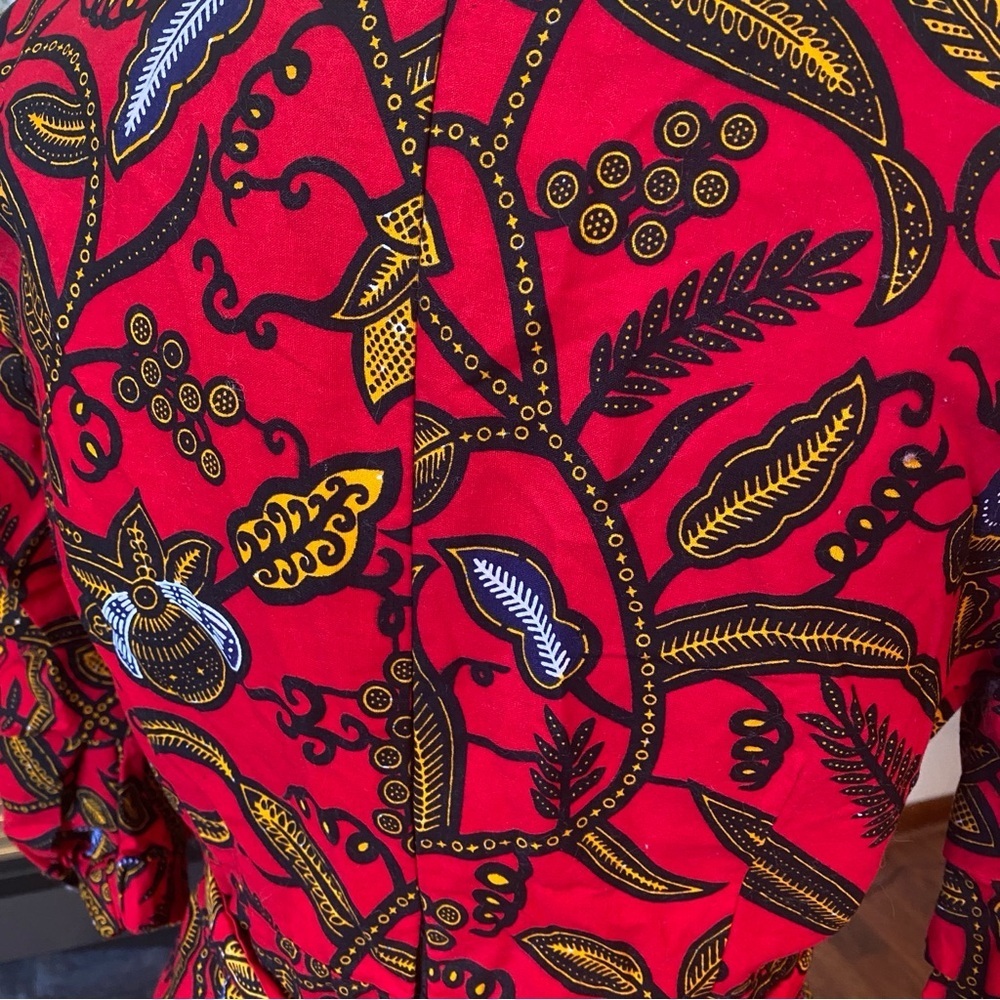 ÓFUURÉ African Print Midi Dress – Size M – Fully Lined – Tribal Ankara Pattern - Picture 6 of 8